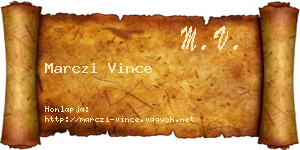Marczi Vince névjegykártya